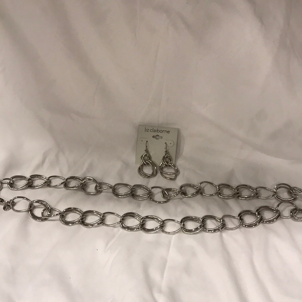 Liz Claiborne earrings and matching necklace